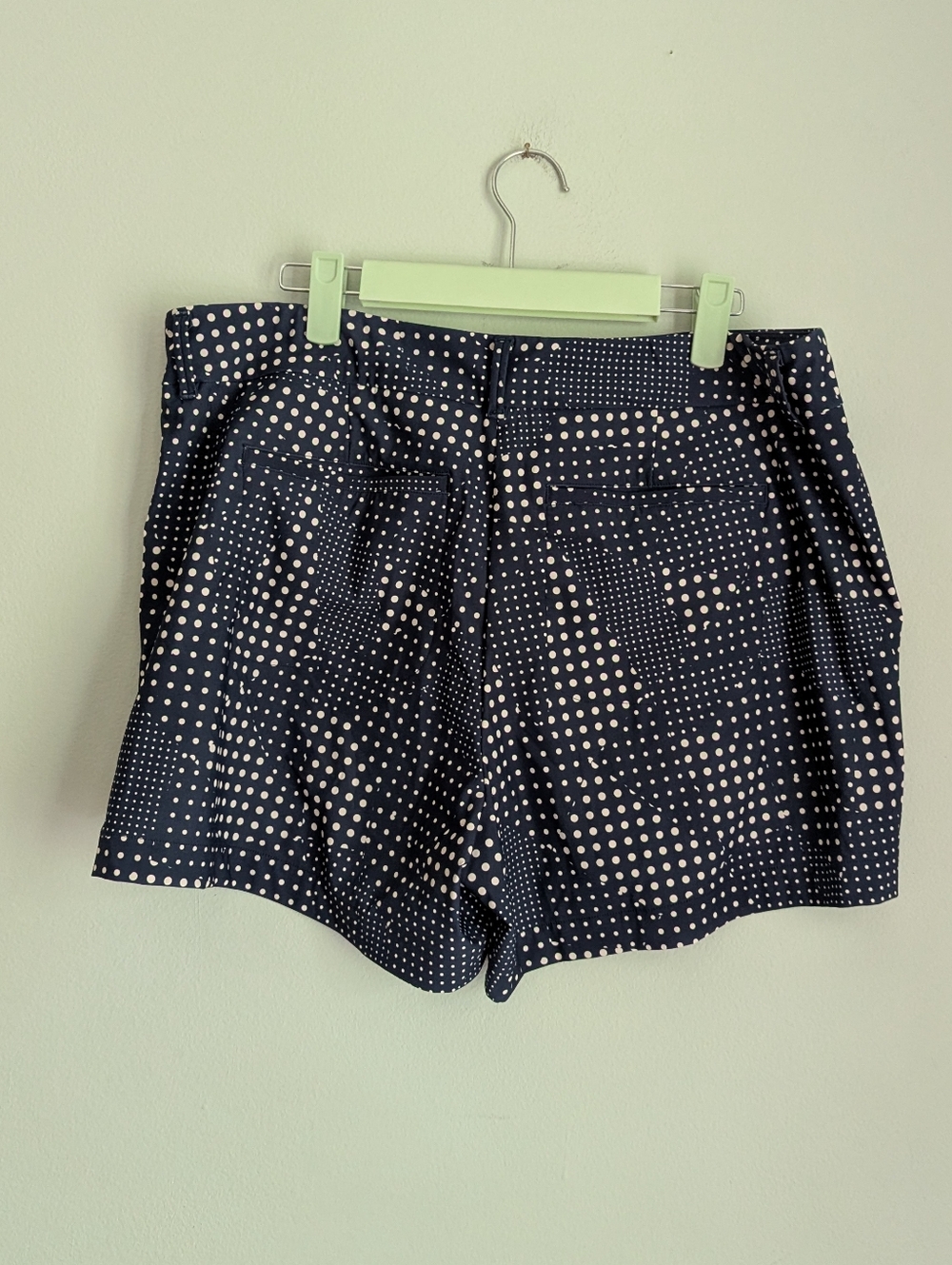 Spanx Women's XL Sunshine Shorts 4" Dot Patchwork Print Midnight Navy - Picture 3 of 10